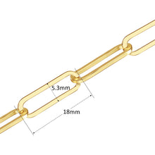 Load image into Gallery viewer, Hapuxt 14K Gold Plated Paperclip Chain Necklaces for Women 16-18inch