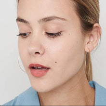 Load image into Gallery viewer, Hapuxt 14K Gold Plated Thin Hoop Earrings for Women Lightweight Wire Gold Hoops 30mm-70mm