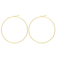 Load image into Gallery viewer, Hapuxt 14K Gold Plated Thin Hoop Earrings for Women Lightweight Wire Gold Hoops 30mm-70mm
